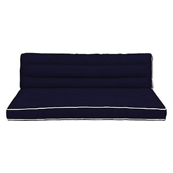 Outdoor Porch Swing Cushion, 63''x40"x4" swing replacement cushion with 8 Ties for Patio Furniture