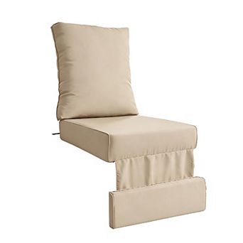 Outdoor Recliner Replacement Cushion, Waterproof Chair Cushion Set for Patio Wicker Reclining