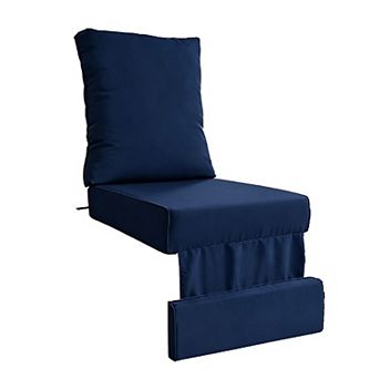 Outdoor Recliner Replacement Cushion, Waterproof Chair Cushion Set for Patio Wicker Reclining