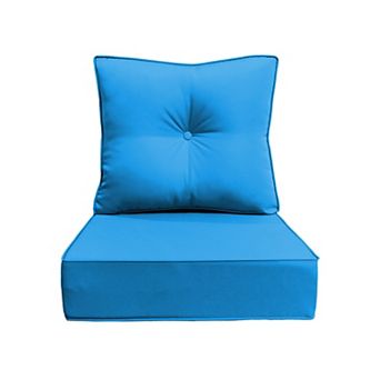 Outdoor Chair Cushions, 24x24x6" Fade Resistant High Back Deep Seat for Sofa/Loveseat