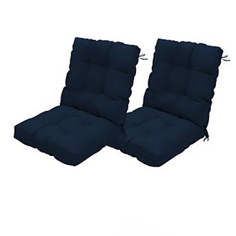 Outdoor High Back Chair Cushions Set of 2, 42"x 21"x 4" Tufted & Waterproof Rocking Chair Cushions