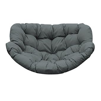 Outdoor Rocking Chair Cushion, Waterproof, 6 Straps, 6.3" Thick, UV Resistant for Patio/Balcony