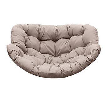 Outdoor Rocking Chair Cushion, Waterproof, 6 Straps, 6.3" Thick, UV Resistant for Patio/Balcony