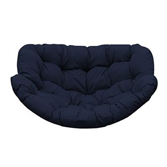 Outdoor Rocking Chair Cushion, Waterproof, 6 Straps, 6.3" Thick, UV Resistant for Patio/Balcony