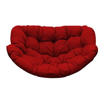 Outdoor Rocking Chair Cushion, Waterproof, 6 Straps, 6.3" Thick, UV Resistant for Patio/Balcony