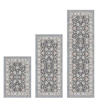 BOGASYL Vintage 3 Piece Non Slip Kitchen Rug Set