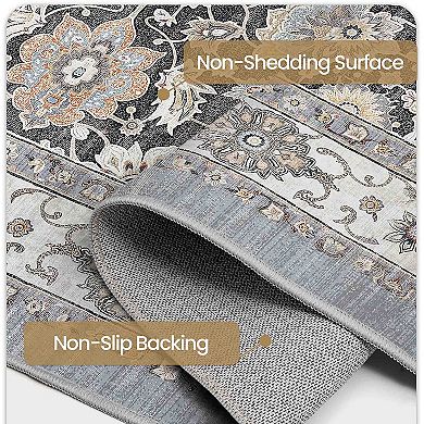 BOGASYL Vintage 3 Piece Non Slip Kitchen Rug Set