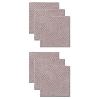 6 Packs Dish Cloth for Washing Dishes Solid Cloths with Poly Scour Side Popcorn Texture 12" x12"