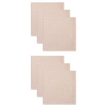 6 Packs Dish Cloth for Washing Dishes Solid Cloths with Poly Scour Side Popcorn Texture 12" x12"