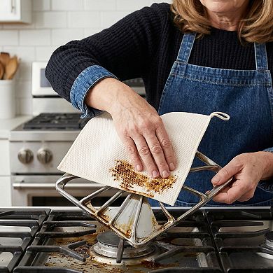 6 Packs Waffle Weave Microfiber Towel, Solid Color Cloth, Absorbent Lint-Free for Kitchen 12" x 12"