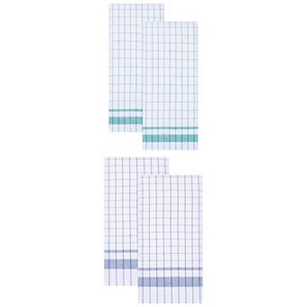 4 Packs Classic Plaid Pattern Kitchen Towels, Absorbent Quick-Drying Cleaning Towels 16" x 28"