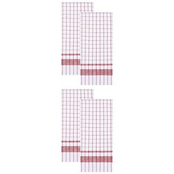 4 Packs Classic Plaid Pattern Kitchen Towels, Absorbent Quick-Drying Cleaning Towels 16" x 28"