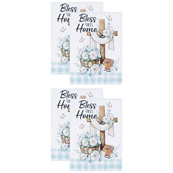 Microfiber Kitchen Towels, Super Absorbent Soft Dish Towels with Floral and Animal 26" x 18"