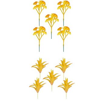 10 Packs Flocked Artificial Succulents 3.5" Large Faux Echeveria Picks Unpotted Plant