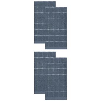4 Packs Pure Cotton Dish Cloths for Kitchen, Highly Absorbent Kitchen Towels for Cleaning 15" x 25"