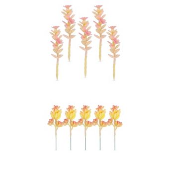 10 Packs Artificial Succulents Large Faux Echeveria Picks Unpotted Plant 3.5"