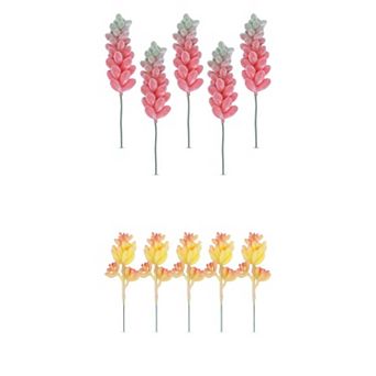 10 Packs Artificial Succulents Large Faux Echeveria Picks Unpotted Plant 3.5"