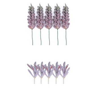 10 Packs Realistic Flocked Artificial Succulents Faux Echeveria Picks 3.5"
