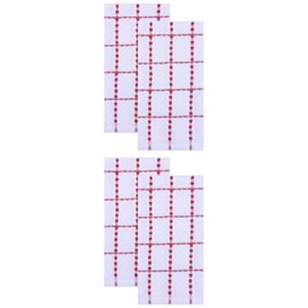 4 Packs Classic Plaid Kitchen Towels Absorbent Quick Dry Tea Towels Lint-Free Rag 15"x25"