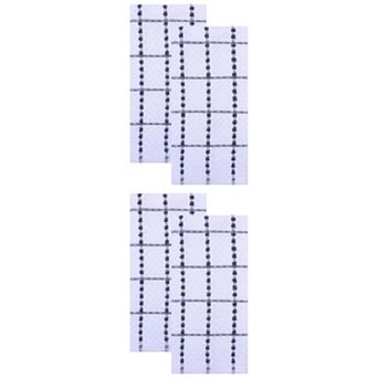 4 Packs Classic Plaid Kitchen Towels Absorbent Quick Dry Tea Towels Lint-Free Checkered Rag 15"x25"
