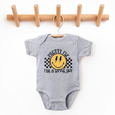 SmileyWorld Pretty Fly For A Little Guy - Baby Short Sleeve Graphic Bodysuit