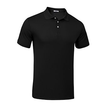 PINSPARK Men's Quick Dry Short Sleeve Golf Polo Shirt Slim Fit Summer Casual Collared Top