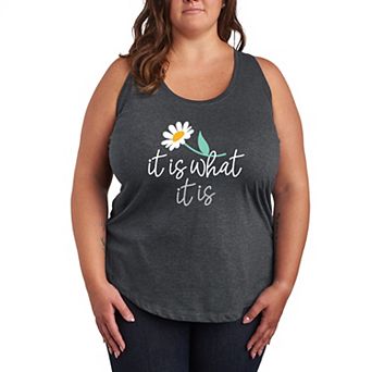 Plus Size It Is What It Is Racerback Tank Top