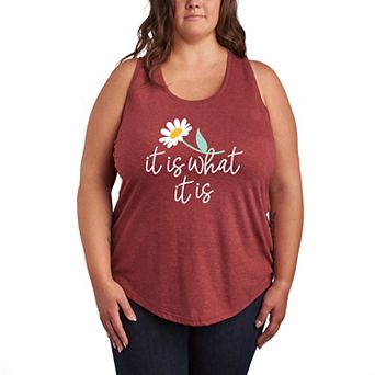 Plus Size It Is What It Is Racerback Tank Top