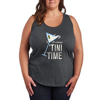 Plus Size It's Always 'Tini Time Racerback Tank Top