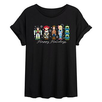 Juniors' Disney / Pixar's Toy Story Happy Holidays Oversized Tee