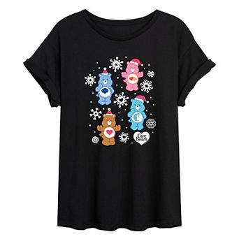 Juniors' Care Bears Christmas Oversized Tee