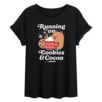 Juniors' CapyFun Capybara Oversized Tee