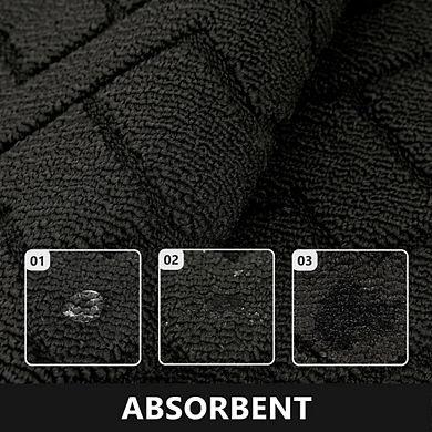 Kitchen Rugs Set of 2, Absorbent Non-Slip Runner Mats, Washable, for Kitchen & Hallway