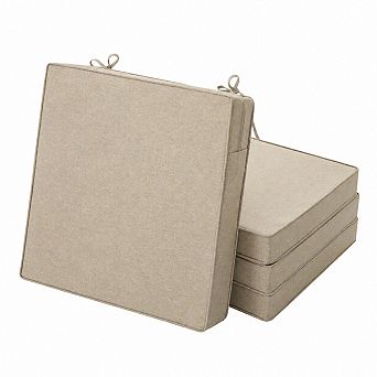 Outdoor Chair Cushions Water Resistant Fade Resistant Removable Washable Covers Non Slip Set of 4