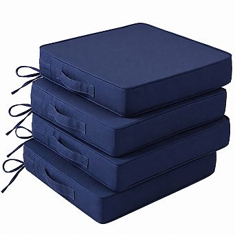 IASEAHK Patio Chair Cushions Set of 4 Waterproof Outdoor with Handles and Ties