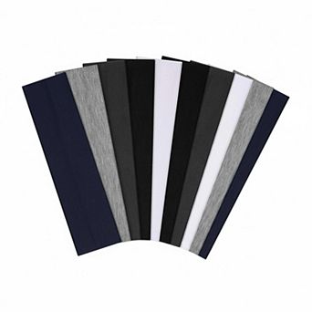 10 Non Slip Headbands for Women Sweat Wicking Cotton Blend Sports Fashion