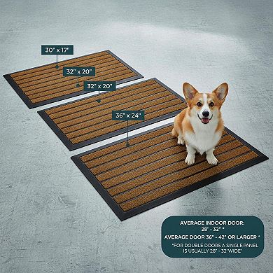 Extra Durable Dirt Trapping Door Mat Non-Slip Low Profile Indoor Outdoor