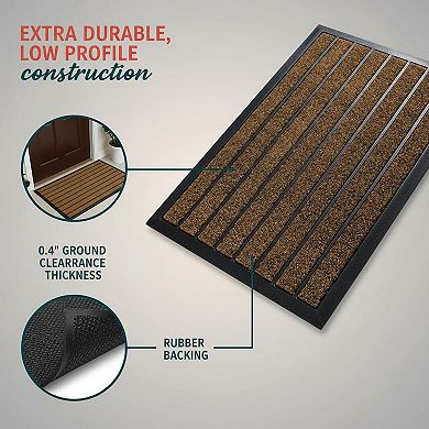 Extra Durable Dirt Trapping Door Mat Non-Slip Low Profile Indoor Outdoor