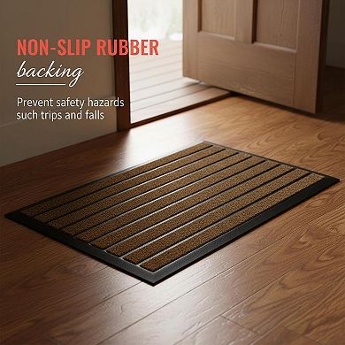 Extra Durable Dirt Trapping Door Mat Non-Slip Low Profile Indoor Outdoor