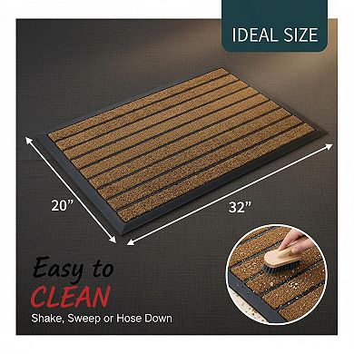Extra Durable Dirt Trapping Door Mat Non-Slip Low Profile Indoor Outdoor