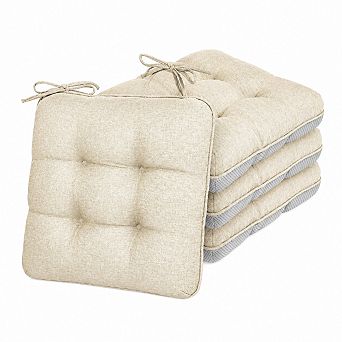 Memory Foam Chair Cushion Set Non Slip Indoor Outdoor Comfort Support