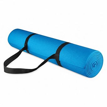 1/2-inch High Density Yoga Mat Anti-tear Slip-resistant with Carrying Strap for Yoga Pilates