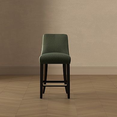 MANHATTAN COMFORT Beever Modern Upholstered Wood Counter Stool