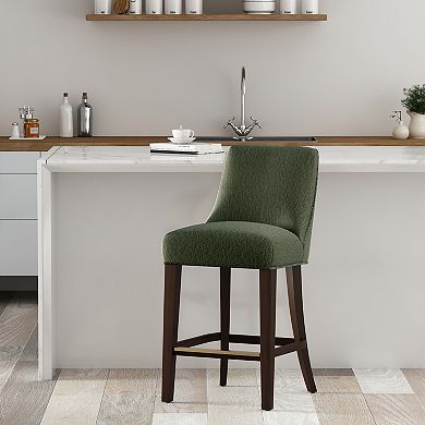 MANHATTAN COMFORT Beever Modern Upholstered Wood Counter Stool