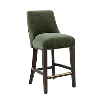 MANHATTAN COMFORT Beever Modern Upholstered Wood Counter Stool
