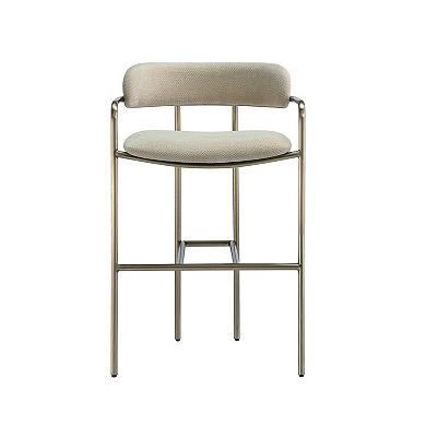 MANHATTAN COMFORT Mid-Century Modern Polyester Upholstered Counter Stool