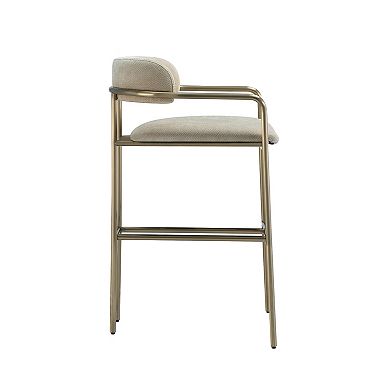 MANHATTAN COMFORT Mid-Century Modern Polyester Upholstered Counter Stool