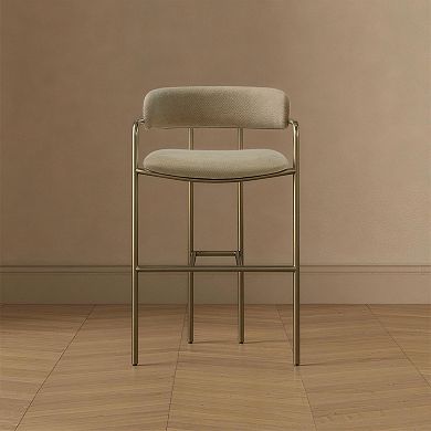 MANHATTAN COMFORT Mid-Century Modern Polyester Upholstered Counter Stool
