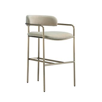 MANHATTAN COMFORT Mid-Century Modern Polyester Upholstered Counter Stool