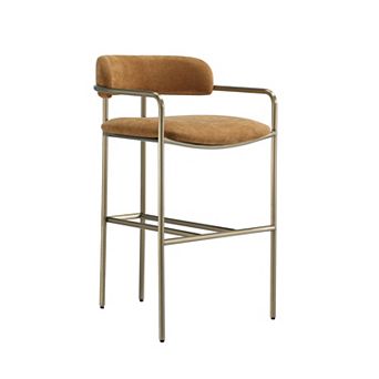 MANHATTAN COMFORT Mid-Century Modern Polyester Upholstered Counter Stool